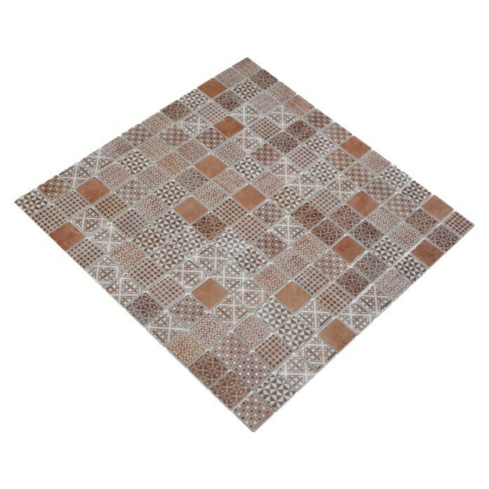 Mosaikfliese Quadrat Eco Mix PATCH 70 (31,5 x 31,5 cm, Braun, Matt)