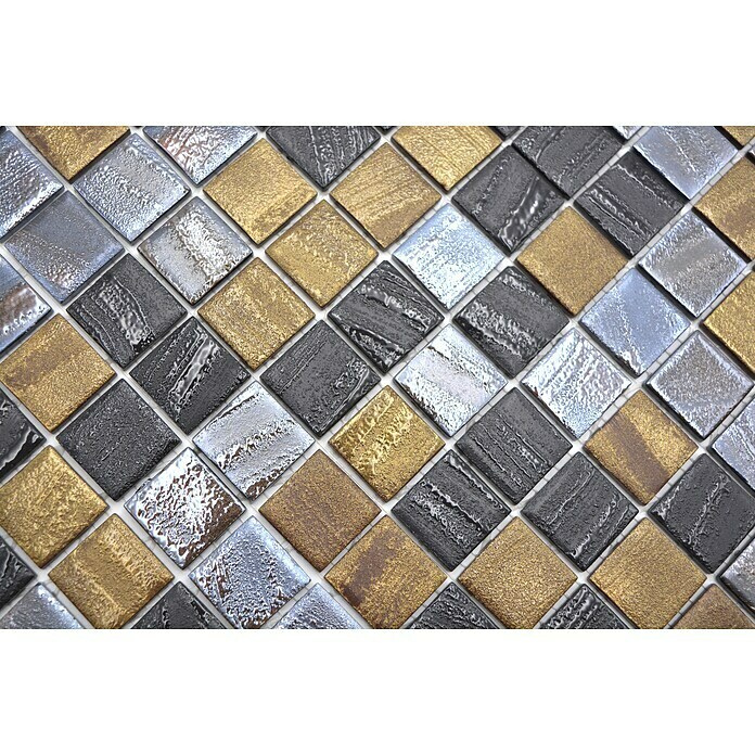 Mosaikfliese Quadrat Eco Mix TINA 357 (31,5 x 31,5 cm, Schwarz/Anthrazit, Matt)