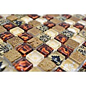 Mosaikfliese Quadrat Crystal Mix XCM M700 (30 x 30 cm, Beige, Glänzend)