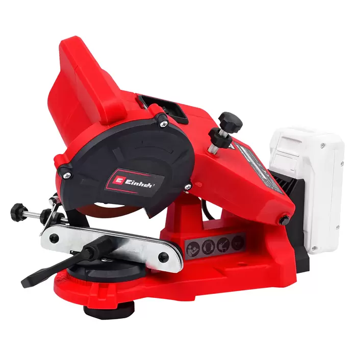 Einhell Power X-Change 18V Akku-Sägekettenschärfgerät GE-CS 18 Li-Solo - Mit LED-Beleuchtung, Schleifwinkeleinstellung, inklusive Schleifscheibe