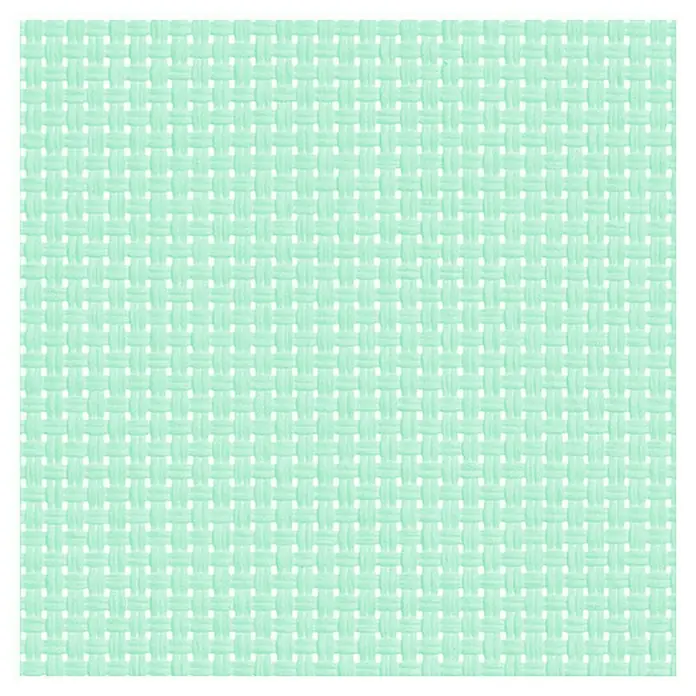 Estor enrollable screen 5% - An x Al: 90 x 250 cm, Verde Mint - Patrón textil tejido verde claro para aplicaciones versátiles como manteles o tapicería, añadiendo un toque fresco a cualquier habitación.