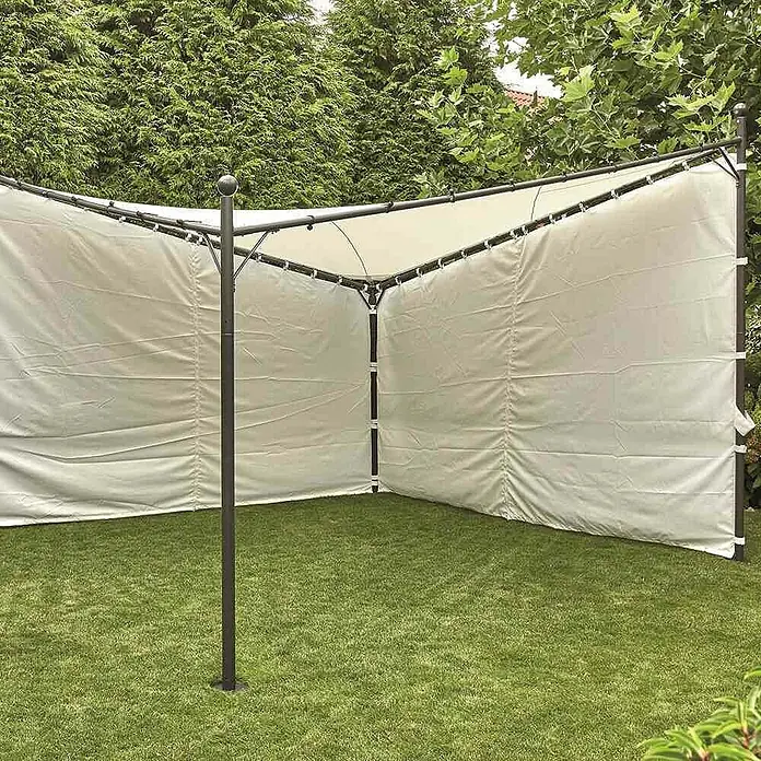 Siena Garden Pavillon-Seitenwände Berlino - Siena Garden Pavillon Berlino 4x4 - Die Gartendusche bietet Privatsphäre im Freien mit einem robusten Rahmen und blickdichten Paneelen, ideal für Garten, Terrasse oder Campingplatz.