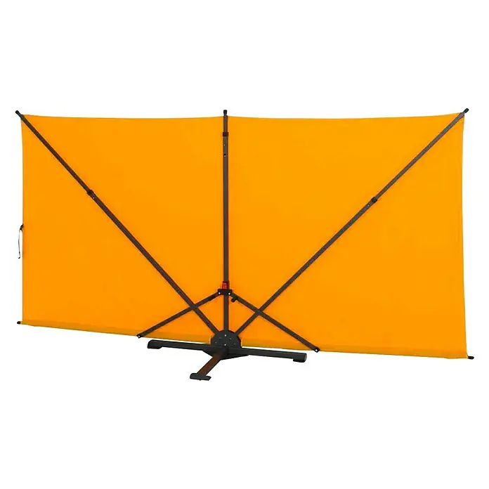 Siena Garden Sichtschutz Ben280 x 150 cm, Gelb/Anthrazit - Großformatiger, orangefarbener Sonnenschirm mit stabilem Metallrahmen für optimalen Sonnenschutz im Freien.