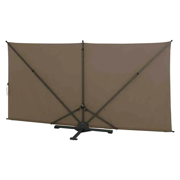 Siena Garden Sichtschutz Ben280 x 150 cm, Taupe/Anthrazit - Brauner Sonnenschirm mit Gestell, der zuverlässigen Schatten bietet. Ideal für Garten, Terrasse oder Balkon, um Sonnenstrahlen zu blockieren.