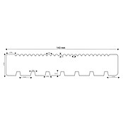 Terrassendiele (300 x 14,3 x 2,7 cm, Lärche, Beidseitig geriffelt) | BAUHAUS