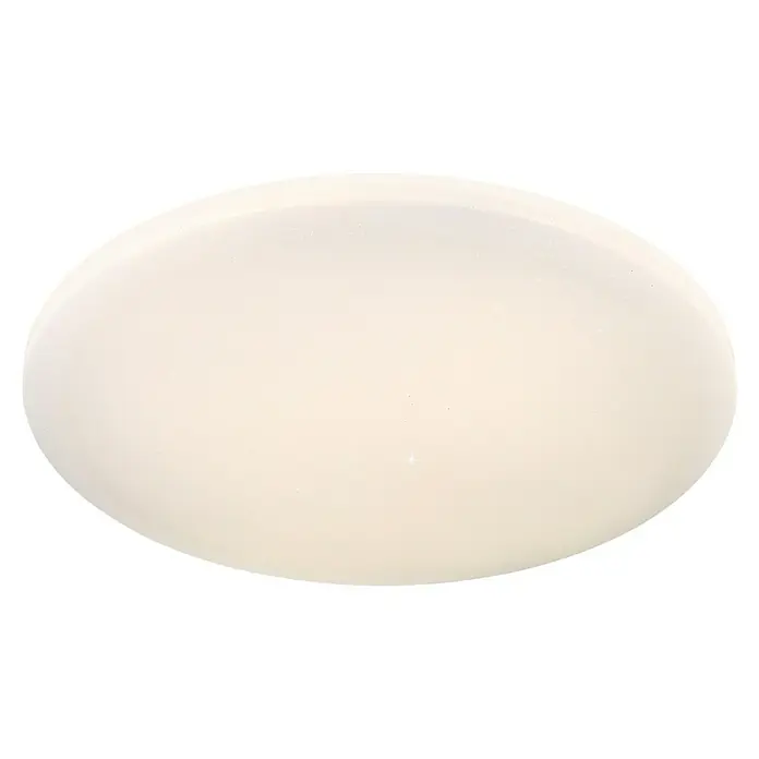 Tween Light LED-Deckenleuchte rund Venezia - 30 W, Ø x H: 500 mm x 7,5 cm, Weiß, Warmweiß - Nahaufnahme einer runden, beigen Deckenleuchte, ideal für minimalistische Innenräume mit sanfter Beleuchtung.