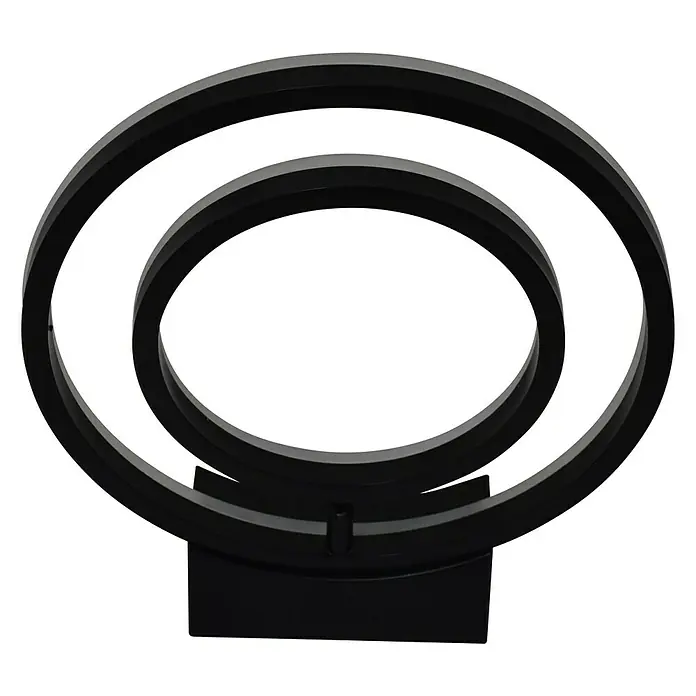 Lavida Ring LED-Wandleuchte - 18 W, L x B x H: 30 x 6 x 34 cm, Schwarz, Neutralweiß - Diese moderne Lampe mit zwei schwarzen Ringen sorgt für ein elegantes Ambiente und ist ein echter Hingucker in jedem Raum.