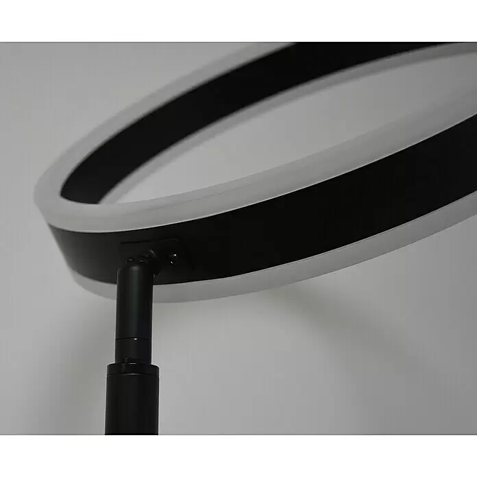 Lavida Ring LED-Stehleuchte - Höhe: 180 cm, Schwarz, Warmweiß - Detailaufnahme