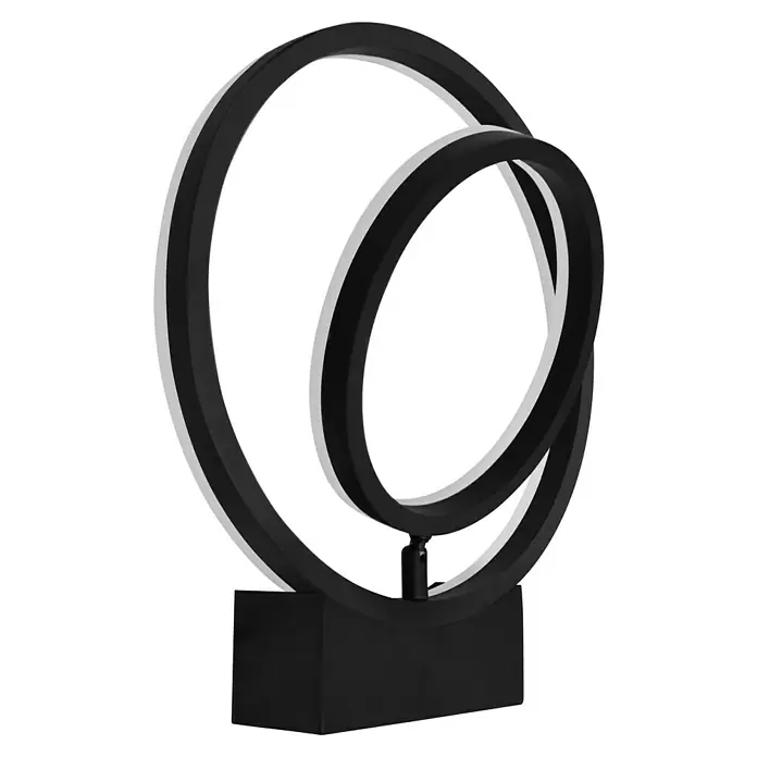 Lavida Ring LED-Wandleuchte - 18 W, L x B x H: 30 x 6 x 34 cm, Schwarz, Neutralweiß - Moderne schwarze Ringlampe mit LED-Beleuchtung. Das stilvolle Design macht sie zu einem Hingucker in jedem Raum und sorgt für angenehmes Licht.