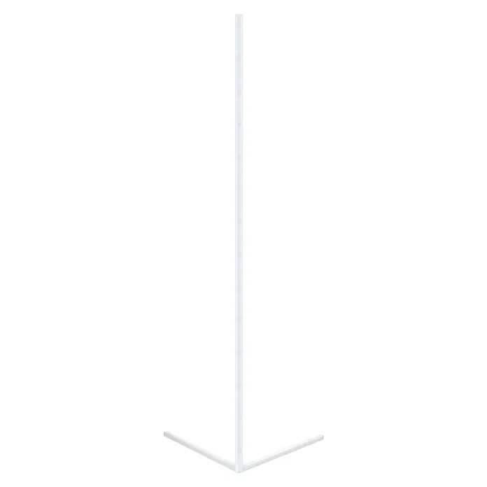 Tween Light LED-Stehleuchte Anzio - 19 W, Höhe: 140 cm, Weiß, RGB - Nahaufnahme des weißen, kubischen Eckständers. Ideal für minimalistische Designs oder moderne Ausstellungsstücke.