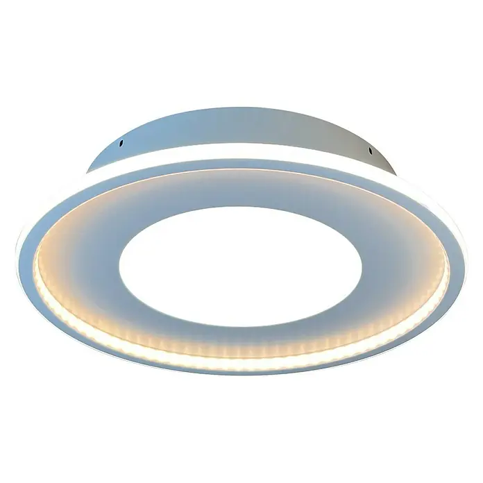 Lavida LED-Deckenleuchte rund Rovigo - Ø x H: 450 mm x 9,6 cm, Weiß, RGBW - Moderne LED-Deckenleuchte in Weiß, ideal für stilvolle Innenräume. Energieeffizient und mit einem hellen, gleichmäßigen Licht.