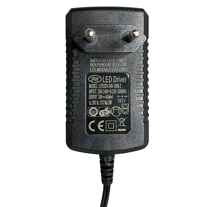 Tween Light LED-Stehleuchte Anzio - 19 W, Höhe: 140 cm, Weiß, RGB - Netzteil für LED-Module, Modell LPS23V-240-1000-2, Eingang 200-240V, Ausgang 24V, geeignet für den Innenbereich.