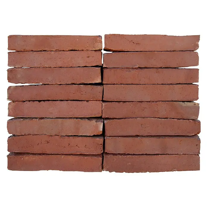 BHS Cataluña Ladrillo Manual - 14 x 28 cm, Rojo - Pila de ladrillos rojos, ideal para proyectos de construcción y decoraciones rústicas. Calidad de construcción robusta para resultados duraderos.