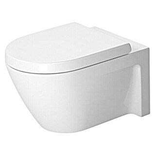 Duravit Starck 2 Wand-WC Typ 1 (Mit Spülrand, Mit schmutzabweisender Glasur, Spülform: Tief, WC Abgang: Waagerecht, Weiß)