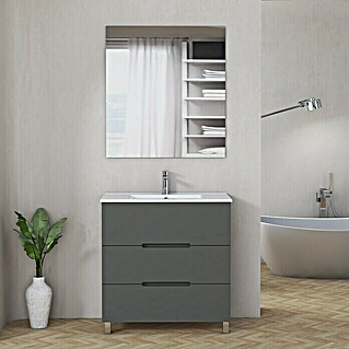 Mueble de lavabo Lanza (L x An x Al: 44,6 x 80 x 83,3 cm, Gris)