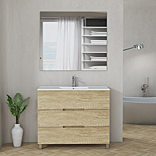 Artysan Mueble de lavabo Lanza Slim (L x An x Al: 38,6 x 90 x 83,3 cm, Nature)