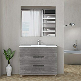 Mueble de lavabo Lanza (L x An x Al: 44,6 x 90 x 83,3 cm, Ceniza)