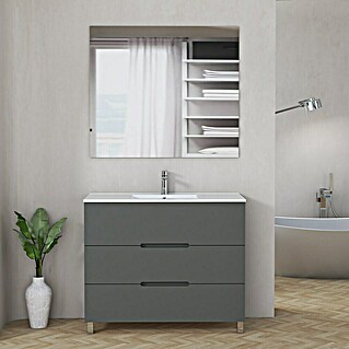 Artysan Mueble de lavabo Lanza (L x An x Al: 44,6 x 90 x 83,3 cm, Gris)