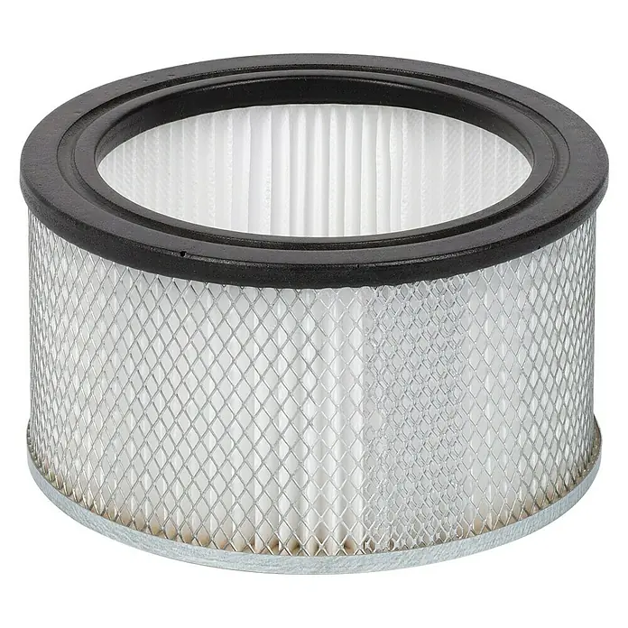 PowerPlus Filtro para aspirador de cenizas POWX312A - Específico para: Limpiador de cenizas POWX312 - Elemento de filtro de aire: Filtro redondo con malla metálica y borde negro, que garantiza aire limpio.