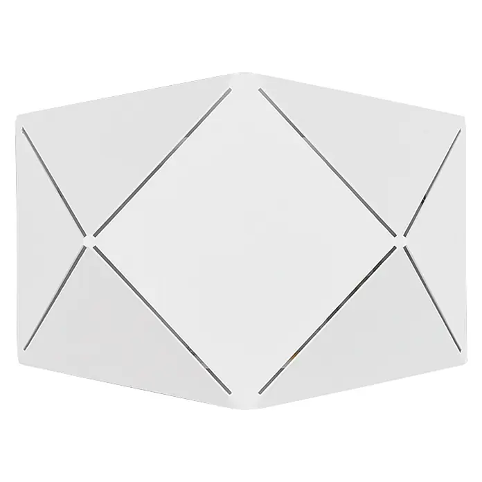 Reality Leuchten LED-Wandleuchte Zandor - 6 W, 18 x 13 cm, Weiß, Warmweiß - Weiße Deckenleuchte mit geometrischem Design, ideal für modernes Wohnen. Elegante Beleuchtung für jeden Raum.
