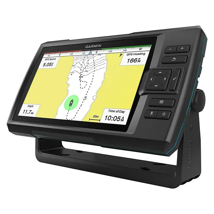 Garmin Fishfinder Striker Vivid 9sv - Geber: GT52 Geber, Bildschirmtyp: WVGA-Farbdisplay - Ein Garmin-Kartenplotter mit detaillierter Navigationsanzeige und präzisen GPS-Daten für zuverlässige Bootsfahrten.