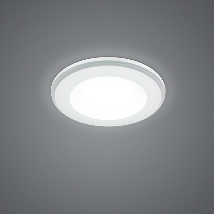 Trio Leuchten LED-Einbauleuchte rund Aura5 W, Ø x H: 82 mm x 4 cm, Weiß Mood Shot