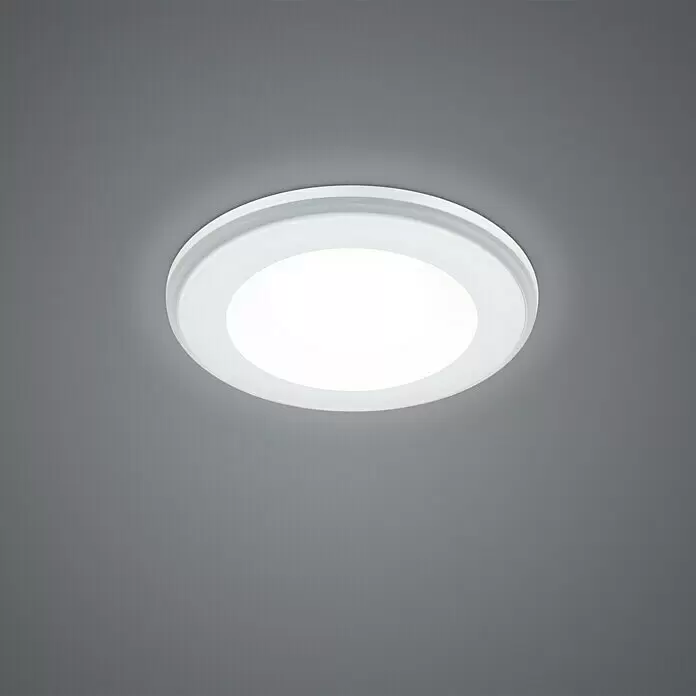 Trio Leuchten LED-Einbauleuchte rund Aura - 5 W, Ø x H: 82 mm x 4 cm, Weiß - Stimmungsaufnahme