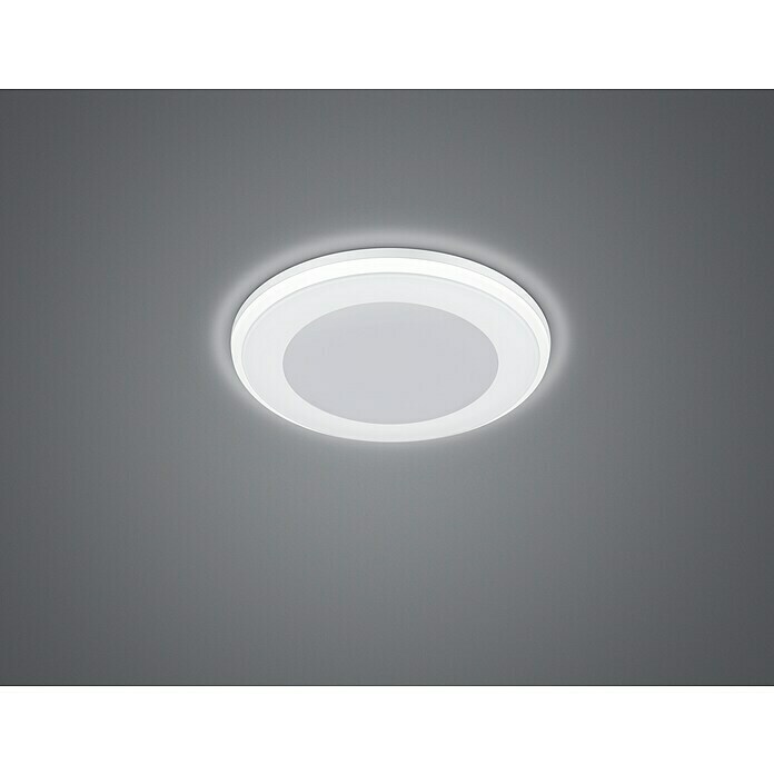 Trio Leuchten LED-Einbauleuchte rund Aura5 W, Ø x H: 82 mm x 4 cm, Weiß Mood Shot