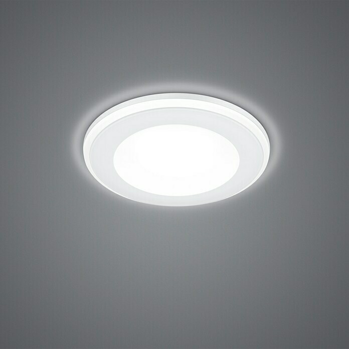 Trio Leuchten LED-Einbauleuchte rund Aura5 W, Ø x H: 82 mm x 4 cm, Weiß Mood Shot