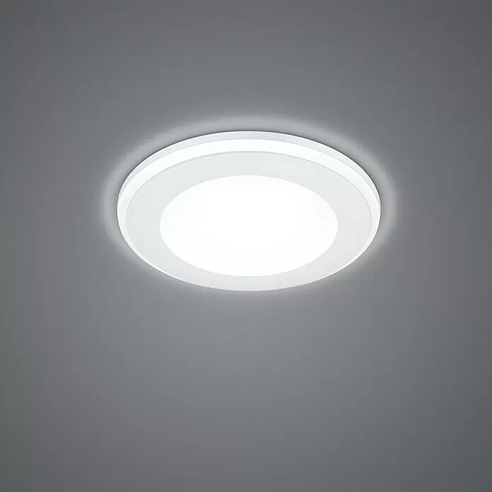 Trio Leuchten LED-Einbauleuchte rund Aura - 5 W, Ø x H: 82 mm x 4 cm, Weiß - Stimmungsaufnahme