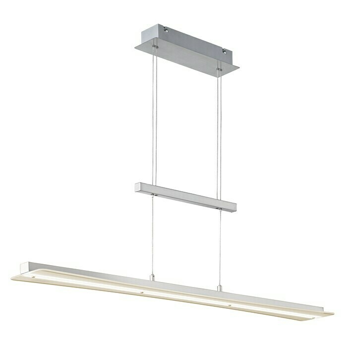 Reality Leuchten LED-Pendelleuchte Smash18 W, L x B x H: 12 x 100 x 150 cm, Nickel Diagonal View