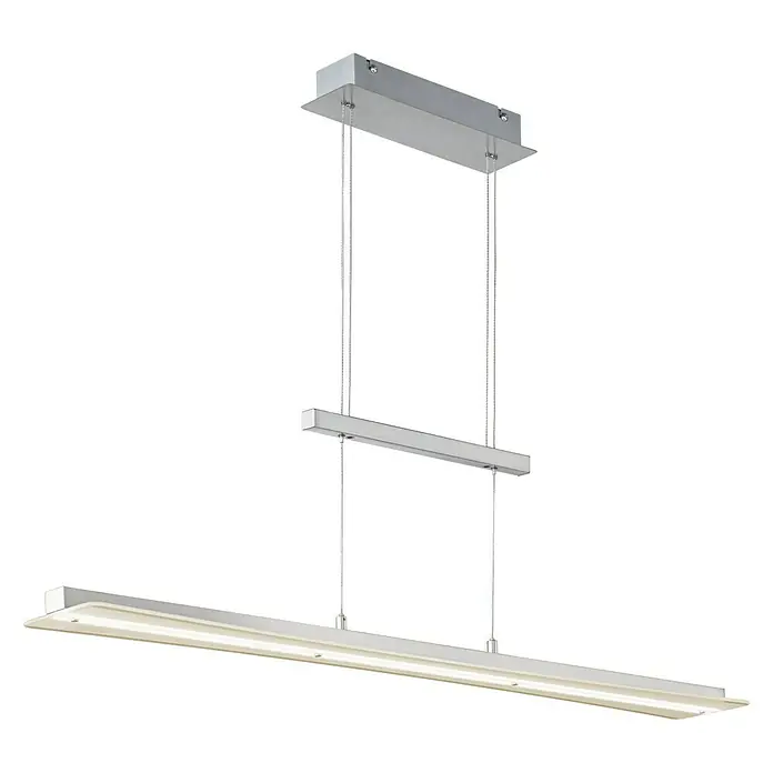 Reality Leuchten LED-Pendelleuchte Smash - 18 W, L x B x H: 12 x 100 x 150 cm, Nickel - Elegante LED-Hängeleuchte für moderne Innenräume. Das schlanke Design und die helle Beleuchtung machen sie zu einem Blickfang in jedem Raum.
