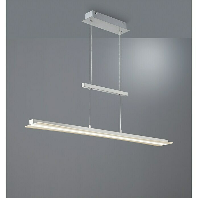 Reality Leuchten LED-Pendelleuchte Smash18 W, L x B x H: 12 x 100 x 150 cm, Nickel Mood Shot