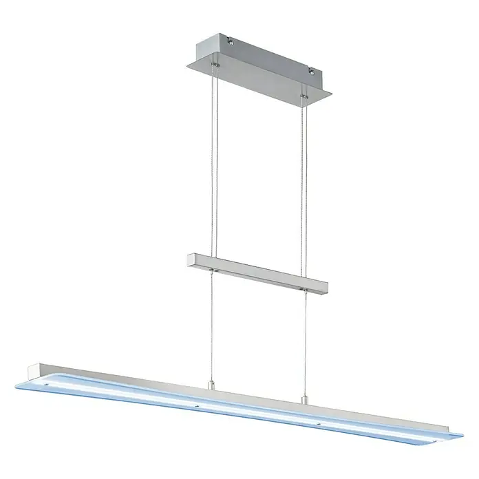 Reality Leuchten LED-Pendelleuchte Smash - 18 W, L x B x H: 12 x 100 x 150 cm, Nickel - Moderne LED-Pendelleuchte mit schlankem Design und energiesparender Beleuchtung für stilvolle Akzente in jedem Raum.