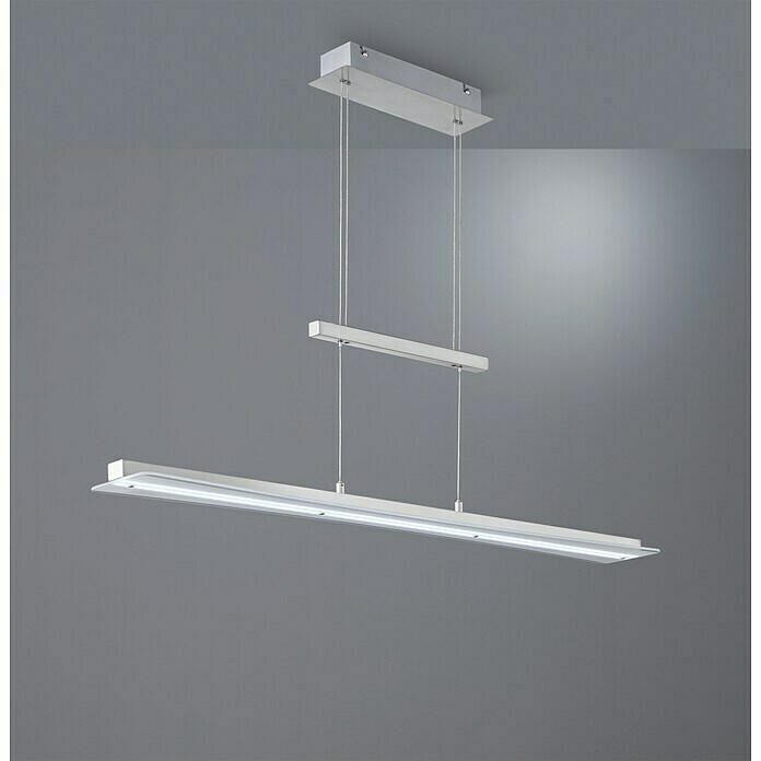 Reality Leuchten LED-Pendelleuchte Smash18 W, L x B x H: 12 x 100 x 150 cm, Nickel Mood Shot