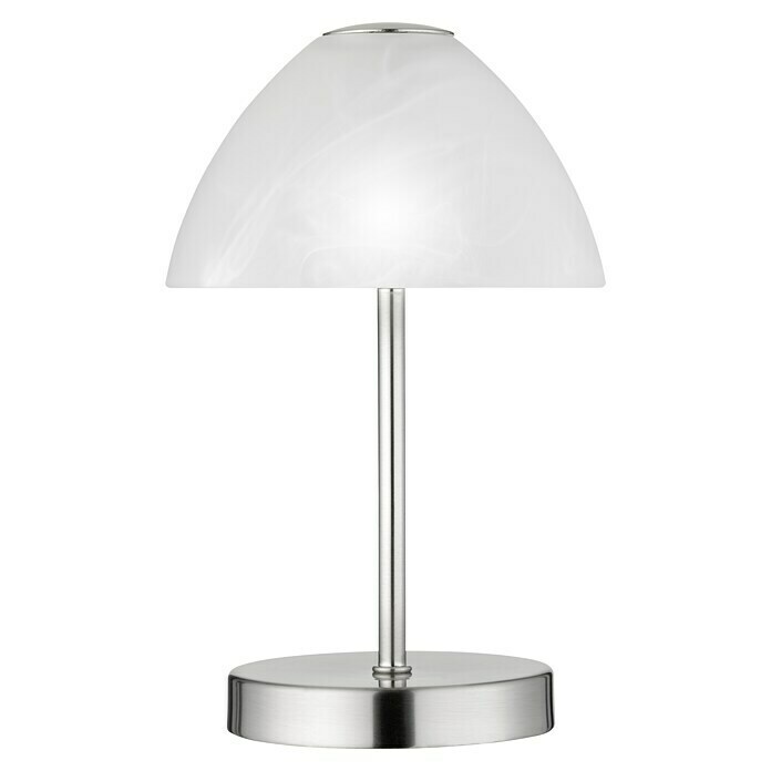 Reality Leuchten LED-Tischleuchte rund Queen2 W, Ø x H: 150 mm x 24 cm, Nickel Front View