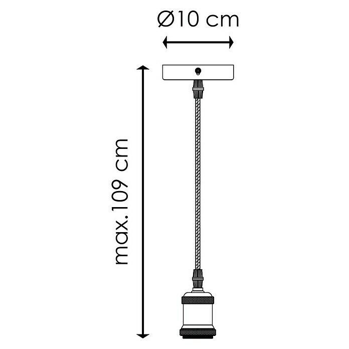 Home Sweet Home Pendelleuchte (L x B x H: 10 x 10 x 109 cm, E27) | BAUHAUS