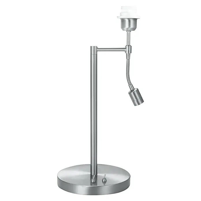 Deko-Tischleuchte Read - L x B x H: 20 x 20 x 47 cm, Mattstahl, E27 - Elegante Schreibtischlampe mit verstellbarem Spot und satinierter Oberfläche, die Funktionalität und Stil vereint. Ideal für jeden Arbeitsbereich.