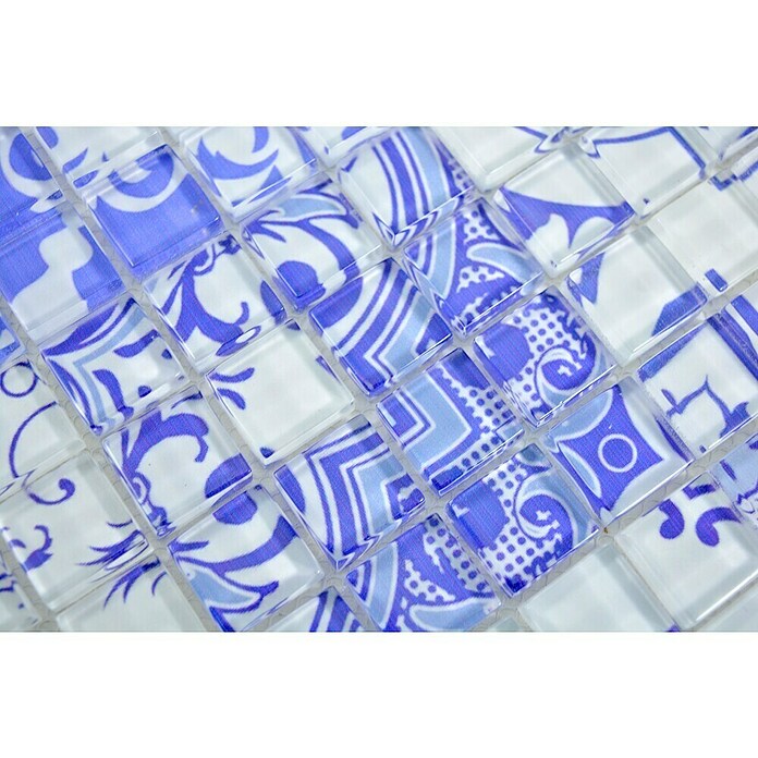 Mozaïektegel Glas (30 x 30 cm, Blauw, Glanzend) | BAUHAUS