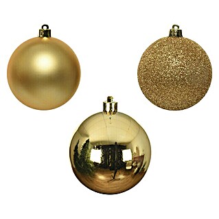 Bolas de Navidad (Diámetro: 6 cm, Oro, Plástico, 10 ud.)
