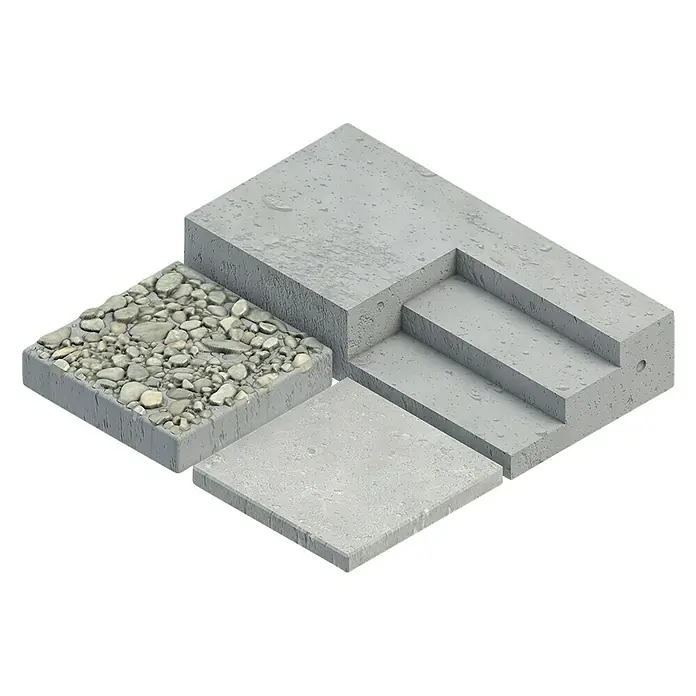 Bosch Beton- & Steinbohrer MAX-4 - 1 Stk., Durchmesser Bohrer: 25 mm - Ein strukturiertes Pflasterstein-Set mit einer Mischung aus Stein-, Kies- und Betonoberflächen für den Garten- und Landschaftsbau.
