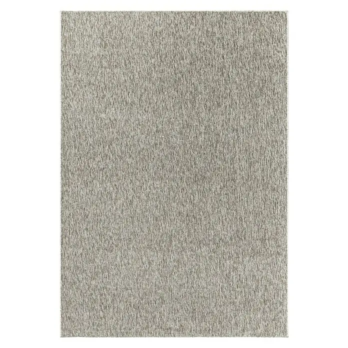 Flachgewebeteppich Nizza 1800 - Beige, 100 x 60 cm, 100% Polypropylen - Moderner Teppich mit meliertem Muster in Grau- und Beigetönen, der jedem Raum eine stilvolle Note verleiht.