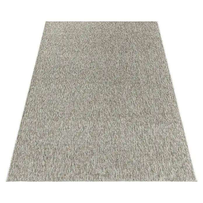 Flachgewebeteppich Nizza 1800 - Beige, 100 x 60 cm, 100% Polypropylen - Grauer Teppich mit dezenter Textur für ein modernes Ambiente. Ein stilvolles Element für jeden Raum, das Wärme und Komfort bietet.