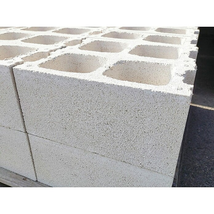 BHS Cataluña Bloque de hormigón poroso caravista (40 x 20 x 20 cm, Blanco, Hormigón) | BAUHAUS