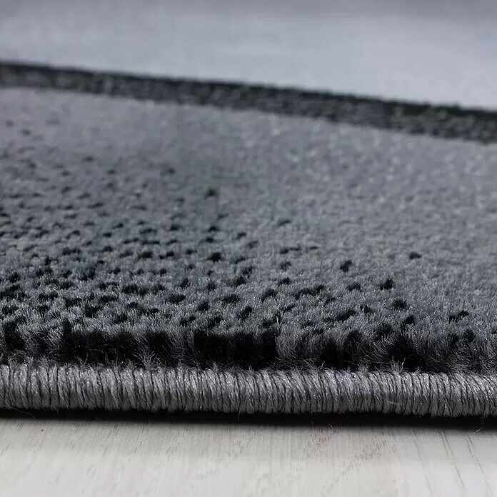 Kurzflorteppich Plus 8010 - Schwarz, 230 x 160 cm, 100% Polypropylen - Detailaufnahme