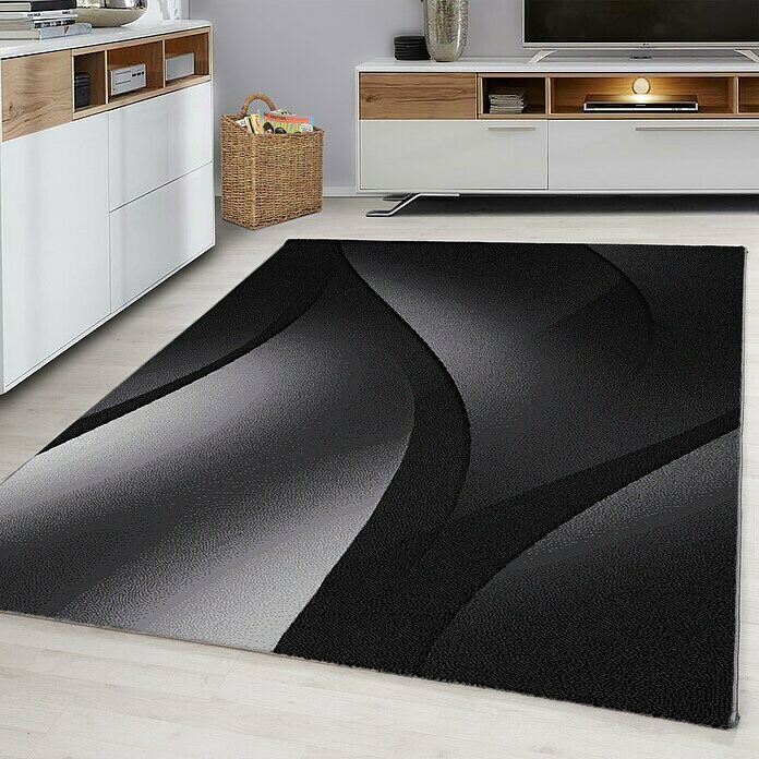 Kurzflorteppich Plus 8010 (Schwarz, 290 x 200 cm, 100% Polypropylen) | BAUHAUS