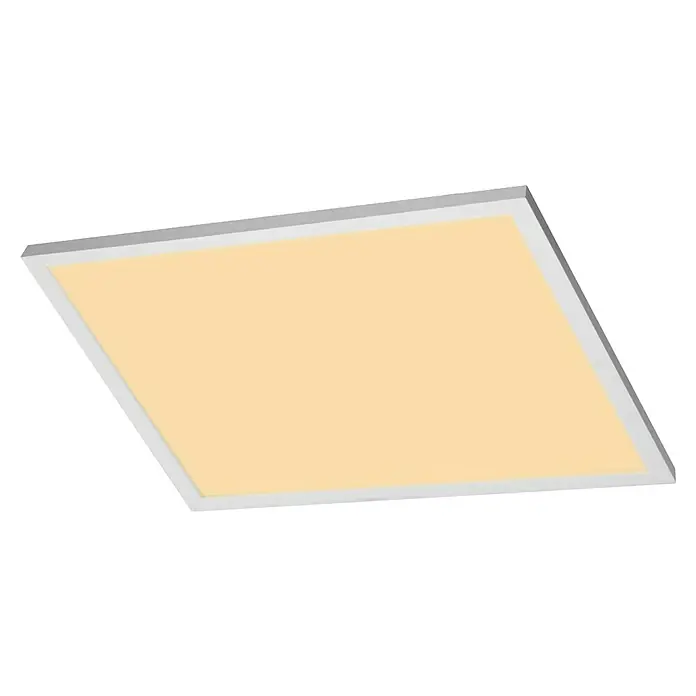 Lavida LED-Panel IP44 - 45 W, L x B x H: 60 x 60 x 6 cm, Weiß, Mehrfarbig - Quadratische LED-Deckenleuchte mit einem schlichten, weißen Rahmen und einer hellen, gleichmäßigen Ausleuchtung für moderne Innenräume.