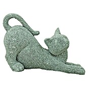 Dekofigur Katze (B x H: 12 x 19 cm, Silber) | BAUHAUS