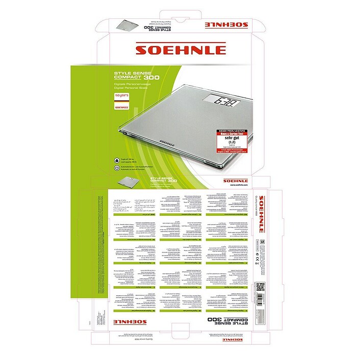 Digitale Personenwaage Style Sense Compact 300 (29 x 29 x 2 cm, Glas, Transparent) | BAUHAUS