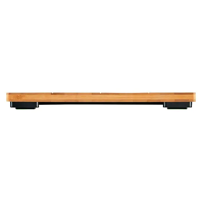Báscula digital Style Sense Bamboo Magic - 30 x 30 x 3,3 cm, Materiales naturales, Bamboo - Accesorio de bidé de madera con detalles en verde. Un complemento elegante y funcional para cualquier baño.